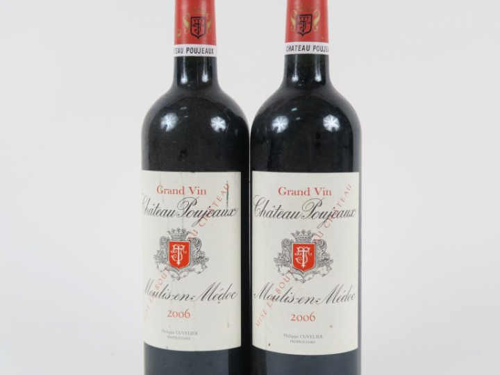 2 BOUTEILLES CHÂTEAU POUJEAUX MOULIS - 2006