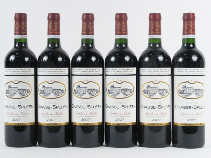 6 BOUTEILLES CHÂTEAU CHASSE SPLEEN MOULIS - 2007