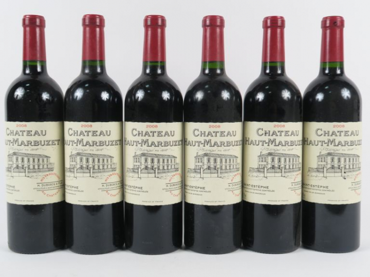 6 BOUTEILLES CHÂTEAU HAUT MARBUZET ST ESTEPHE - 2008