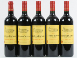 Vente aux enchères 5 BOUTEILLES CHÂTEAU CARTEAU GC ST EMILION - 2010