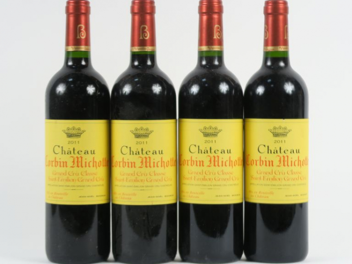 4 BOUTEILLES CHÂTEAU CORBIN MICHOTTE GCC ST EMILION - 2011