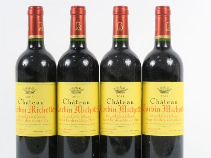 4 BOUTEILLES CHÂTEAU CORBIN MICHOTTE GCC ST EMILION - 2011