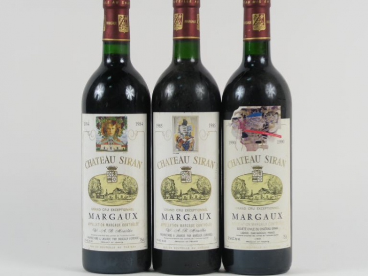 3 BOUTEILLES CHÂTEAU SIRAN MARGAUX - 1984/1985/1990
