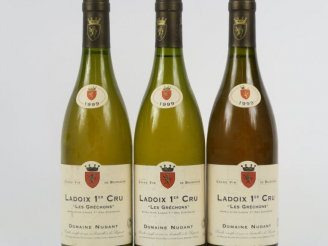 Vente aux enchères 3 BOUTEILLES LADOIX 1er CRU 'LES GRECHONS' DOMAINE NUDANT - 1999