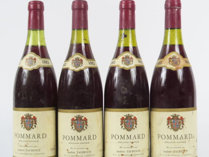 4 BOUTEILLES POMMARD ANDREE TAUPENOT - 1982