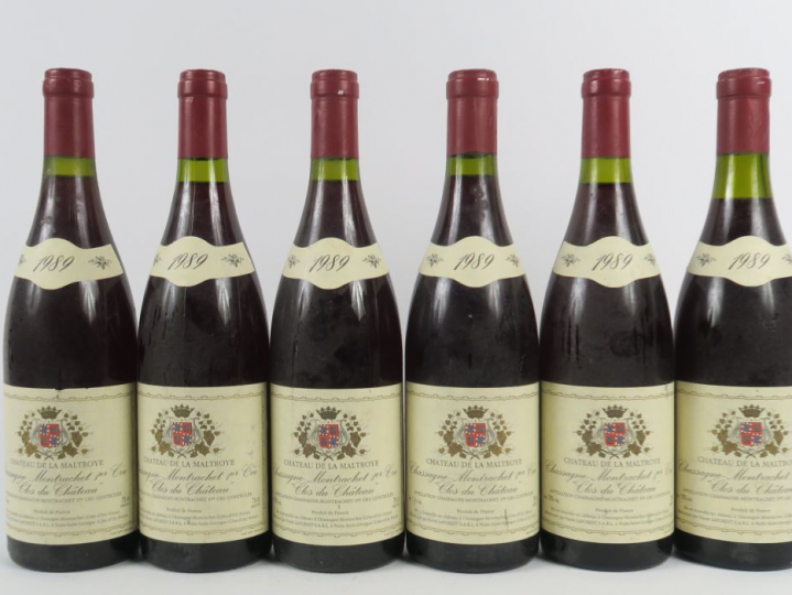 6 BOUTEILLES CHASSAGNE MONTRACHET 1er CRU 'CLOS DU CHÂTEAU' CHÂTEAU DE