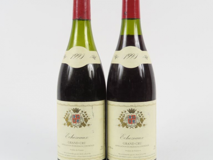 2 BOUTEILLES ECHEZEAUX GC PIERRE LAFOREST - 1990 - 1 à 5,5 CM