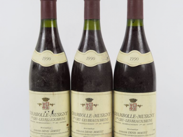 3 BOUTEILLES CHAMBOLLE MUSIGNY 1er CRU 'LES BEAUX MONTS' DOMAINE DENIS