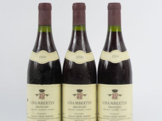 Vente aux enchères 3 BOUTEILLES CHAMBERTIN GC DENIS MORTET - 1990