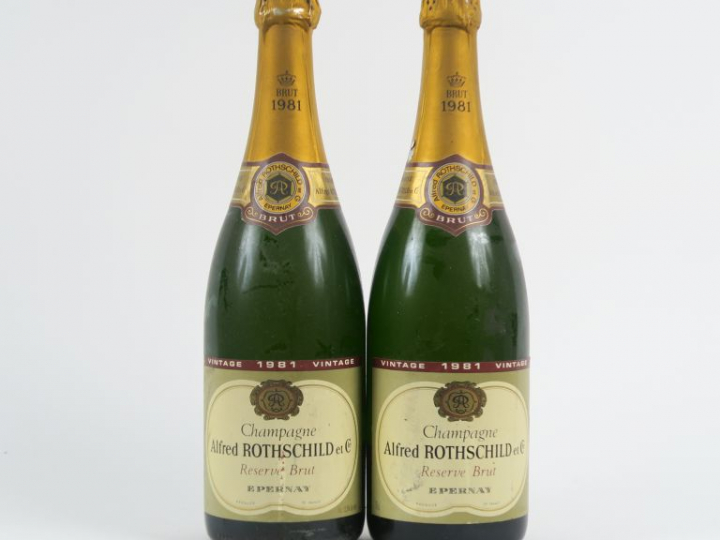 2 BOUTEILLES CHAMPAGNE ALFRED ROTHSCHILD - 1981