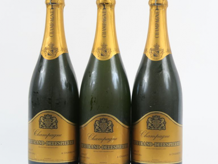 3 BOUTEILLES CHAMPAGNE BERTRAND DELESPIERRE 1er CRU