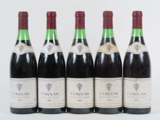 Vente aux enchères 5 BOUTEILLES CORNAS CAVE DE TAIN L'HERMITAGE - 1984