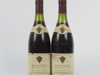 Vente aux enchères 2 BOUTEILLES SAINT JOSEPH CAVE DE TAIN L'HERMITAGE - 1989