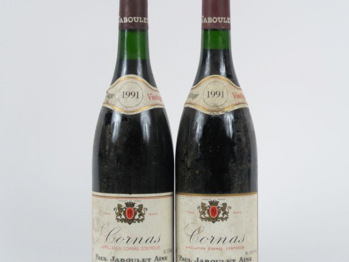 2 BOUTEILLES CORNAS PAUL JABOULET AINÉ - 1991