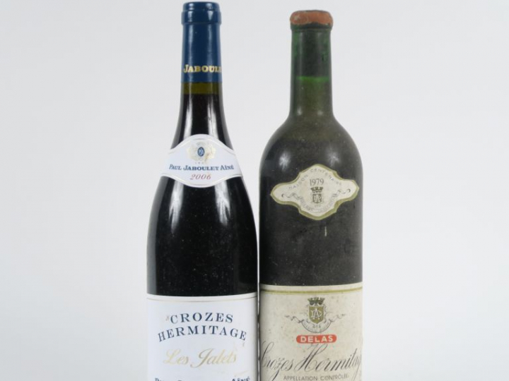 2 BOUTEILLES CROZES HERMITAGE : 1 'LES JALETS' PAUL JABOULET AINÉ 2006