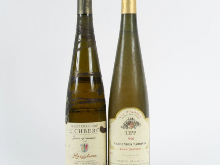 2 BOUTEILLES GEWURZTRAMINER : 1 'VENDANGES TARDIVES' LIPP 1996 - 1 EIC
