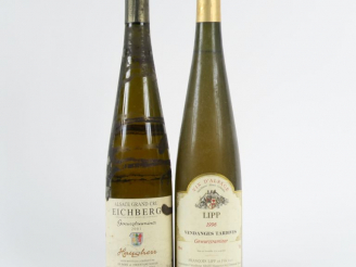 Vente aux enchères 2 BOUTEILLES GEWURZTRAMINER : 1 'VENDANGES TARDIVES' LIPP 1996 - 1 EIC