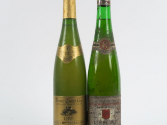 Vente aux enchères 2 BOUTEILLES RIESLING : 1 BOTT GREINER 1967 - 1 GC PFERSIGBERG 1997