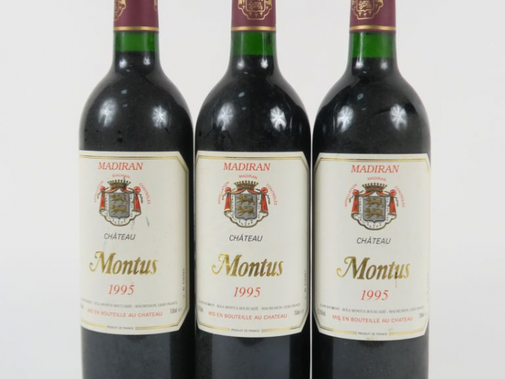 3 BOUTEILLES CHÂTEAU MONTUS MADIRAN - 1995
