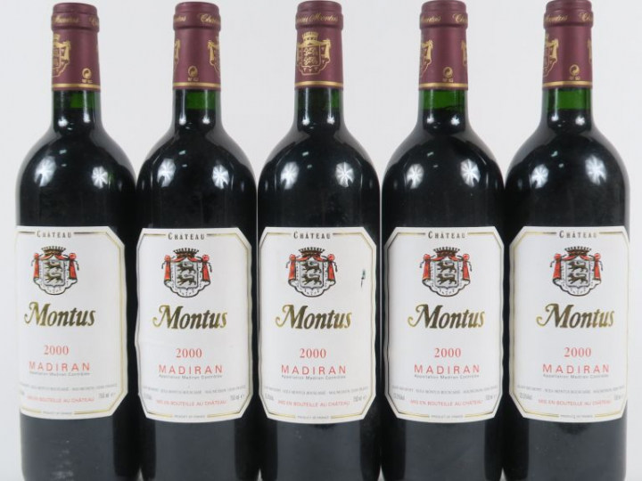 5 BOUTEILLES CHÂTEAU MONTUS MADIRAN - 2000