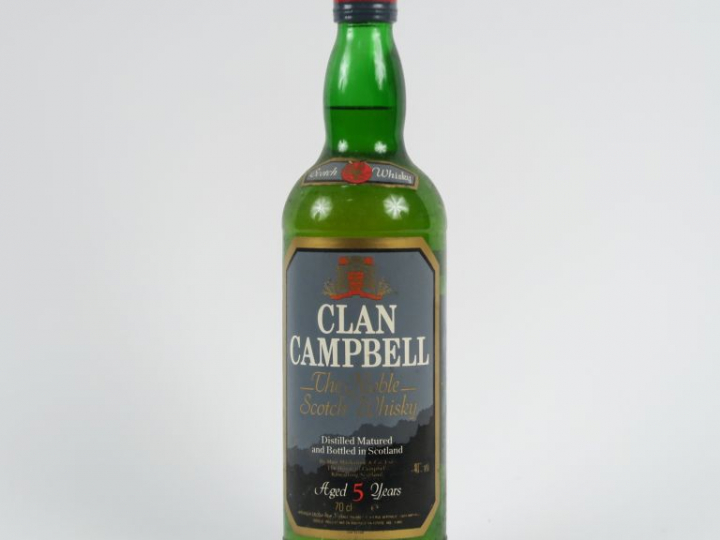 1 BOUTEILLE WHISKY CLAN CAMPBELL 5 ANS