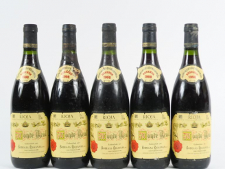 Vente aux enchères 5 BOUTEILLES RIOJA 'RESERVA' MONTE REAL - 1998