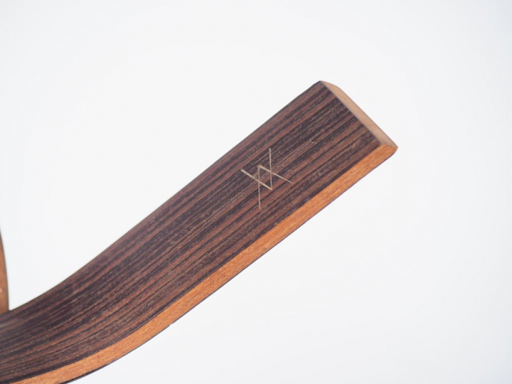 Christian ANDRE - ACQUIER. "Elipses". Sculpture en palissandre. Signée