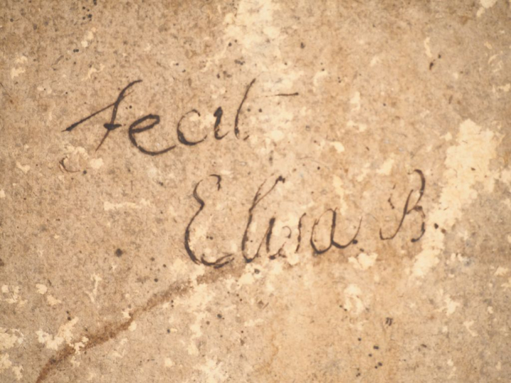 Ecole française vers 1800. "Portrait d'Elisa". Dessin rehaussé. Dim. 5