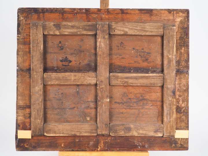 Ecole française vers 1830 dans le goût de Jacques LINARD. "La corbeill