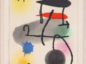 Vente aux enchères Guy Levis MANO, "le dedans et le dehors", 1966 Eau-forte en couleurs. 