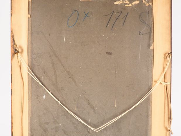 N. SERVOIS. "bouquet de Chrysanthèmes dans un vase". Aquarelle, signée