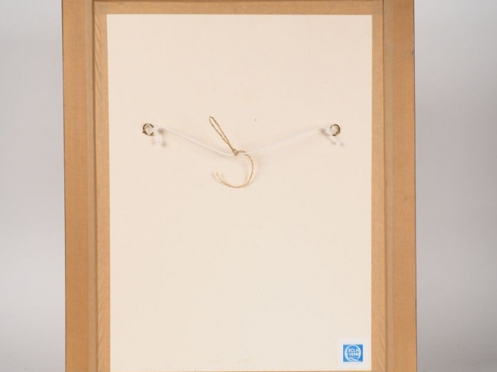 Eliane THIOLLIER. "les marchandes de fleurs". Lithographie en couleur 