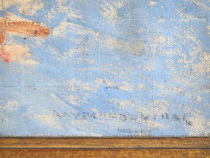 Raymond VIRAC. "La maison de l'infante à Saint Jean de Luz". Huile sur