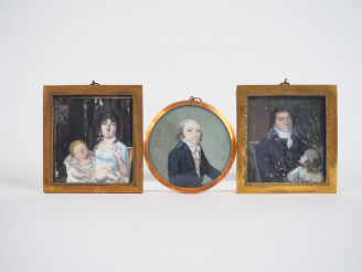 Vente aux enchères Trois différentes miniatures Directoire  « Portrait d’homme », « Portr