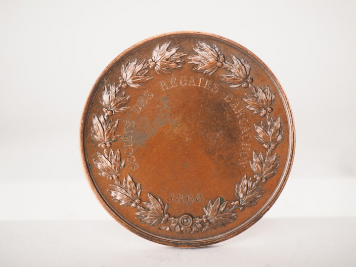 OUDINÉ.  Médaille en bronze "Société des régates d'Arcachon".