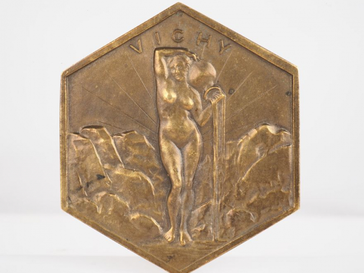 Plaque en bronze "Ville de Vichy".