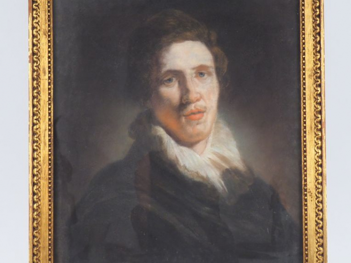 Ecole française fin XIXème "Portrait d'homme" Pastel. 63 x 52,5 cm