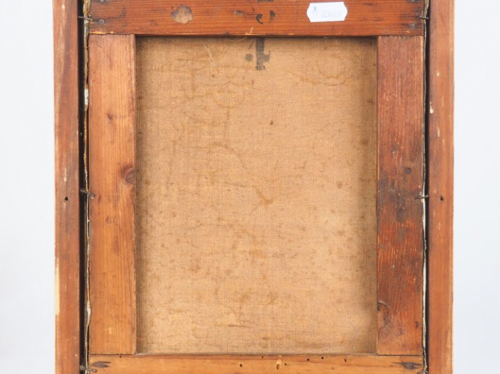 Charles GUERIN "La conversation" Huile sur toile. Signée en bas à droi