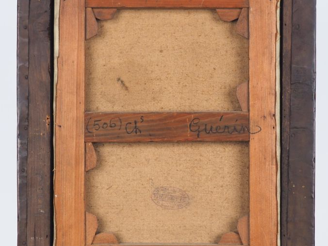 Charles GUERIN  "Jeune femme au chapeau bleu" Huile sur toile. Monogra