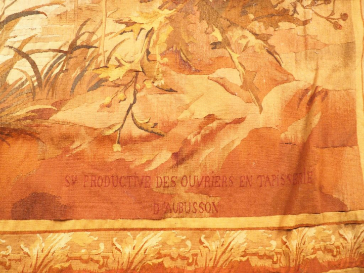 Grande tapisserie d'Aubusson. 404 x 204,5 cm