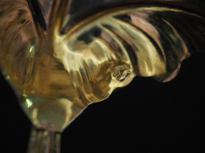 Service à café de style Louis XV en vermeil, poinçon Minerve, à décor 