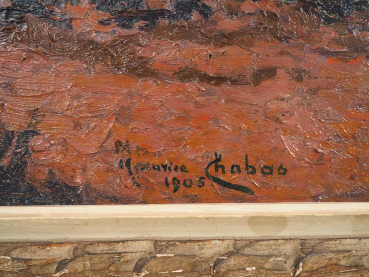 Maurice CHABAS "Ria en Bretagne". Huile sur toile signée en bas à gauc
