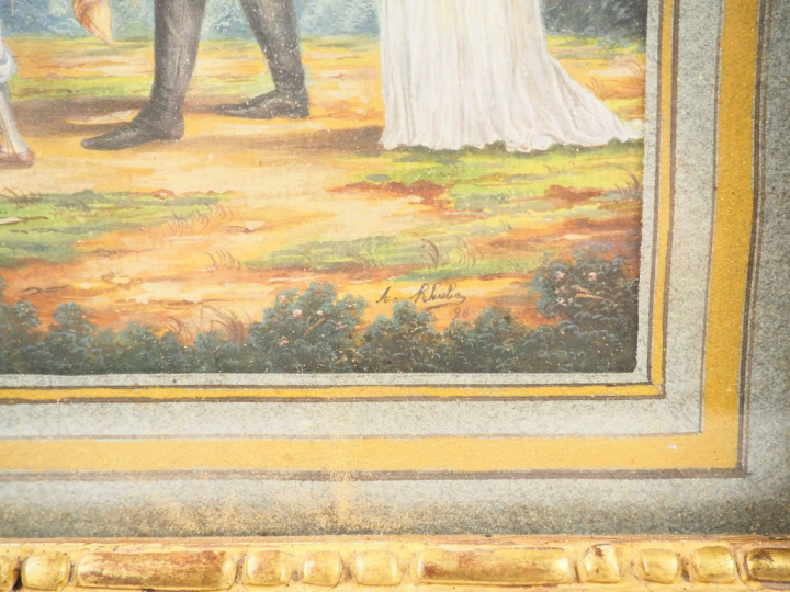 A. RHUBE.  « Incroyables et merveilleuses du Directoire » « Le billet 
