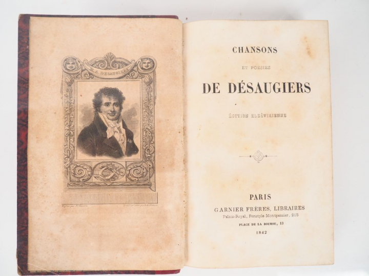 DESAUGIERS. Chansons et poésies. Edition elzévirienne. Paris, Garnier 