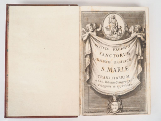 Vente aux enchères OFFICIA PROPRIA SANCTORUM Insignis basilicae S. Mariae Transtyberim. R