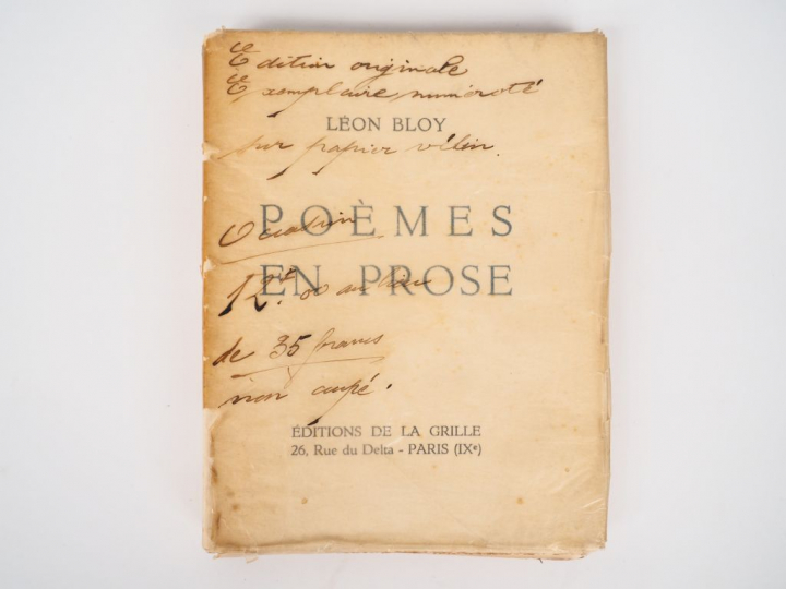 BLOY (Léon). Poèmes en prose. Paris, Editions de la Grille s.d. (1928)