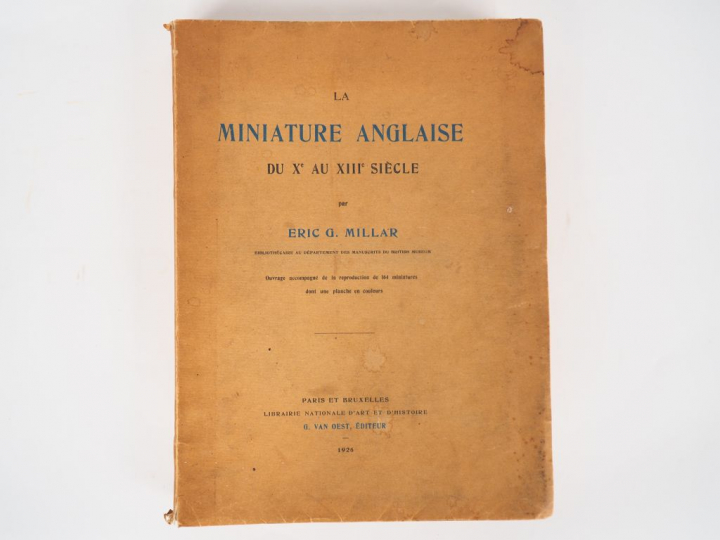 MILLAR (Eric G.). La Miniature anglaise du X° au XVIII°siècle. Paris e