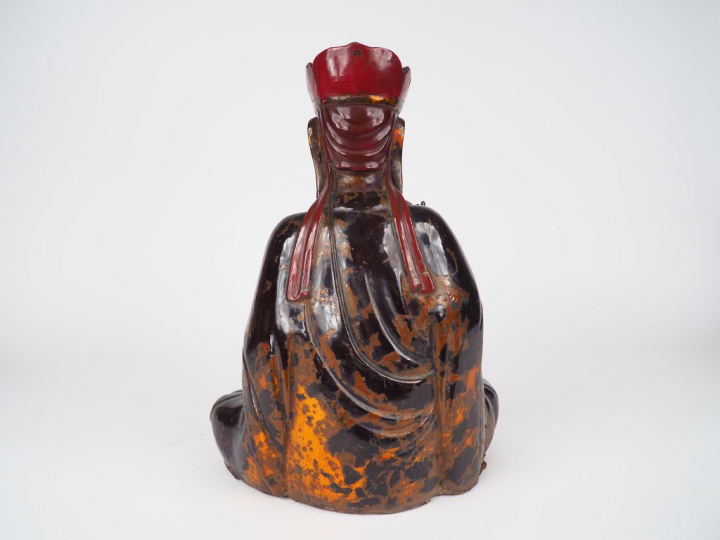 Vietnam, dynastie des Nguyen, fin XVIII-XIXe siècle  Bouddha en bois l