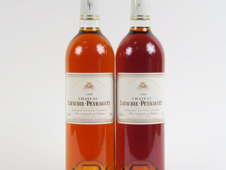 2 BOUTEILLES CHÂTEAU LAFAURIE PEYRAGUEY 1er CC SAUTERNES - 1999