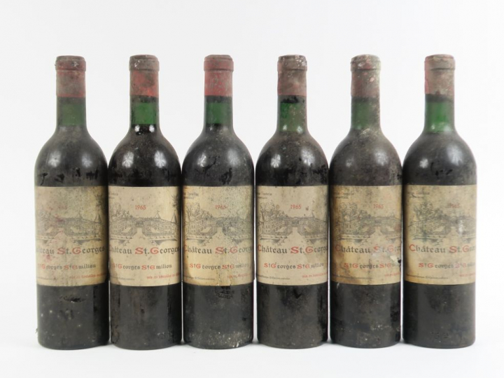 6 BOUTEILLES CHÂTEAU ST GEORGES - 1965 - BG/BS/ET